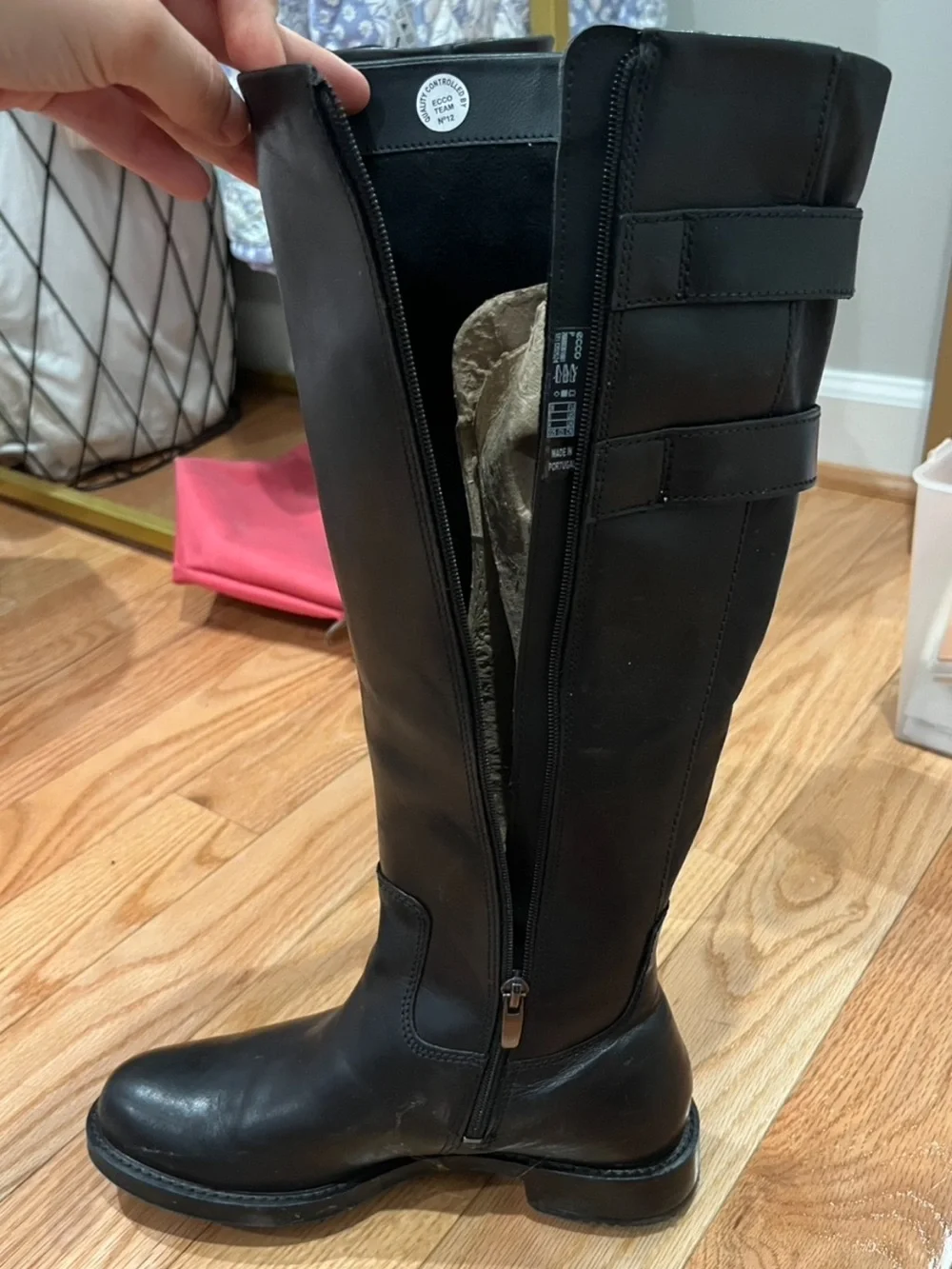 Ecco Black Over-the-Knee Riding Boots (size 5)